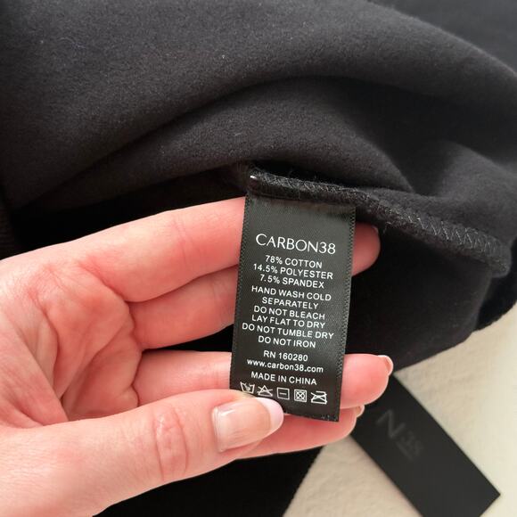 Carbon38 Black Rhinestone Cut Out Sweatshirt, Size Small - Picture 7 of 9